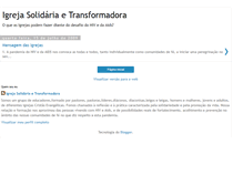 Tablet Screenshot of igrejasolidariaetransformadora.blogspot.com