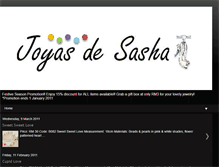 Tablet Screenshot of joyasdesasha.blogspot.com