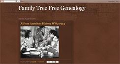 Desktop Screenshot of familytreefreegeneology.blogspot.com