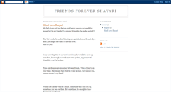 Desktop Screenshot of friends-forever-shayari.blogspot.com