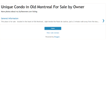 Tablet Screenshot of oldmontrealcondominium.blogspot.com