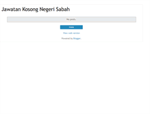 Tablet Screenshot of jawatansabah.blogspot.com