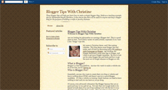 Desktop Screenshot of bloggertipswithchristine.blogspot.com