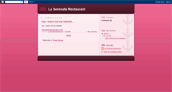 Desktop Screenshot of laserenatarestaurant.blogspot.com