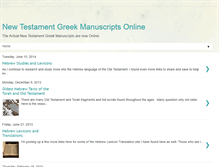 Tablet Screenshot of greekmanuscripts.blogspot.com