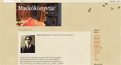 Desktop Screenshot of mackokonyvtar.blogspot.com