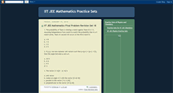 Desktop Screenshot of iit-jee-maths-ps.blogspot.com