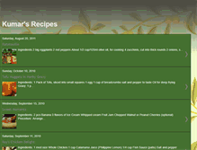 Tablet Screenshot of kumarsrecipes.blogspot.com