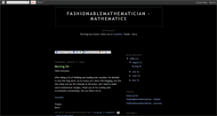 Desktop Screenshot of fashionablemathematicianmath.blogspot.com