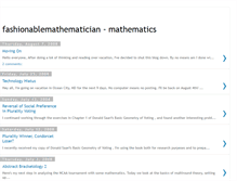 Tablet Screenshot of fashionablemathematicianmath.blogspot.com