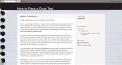 Desktop Screenshot of how-to-pass-a-drug-test.blogspot.com