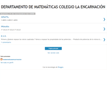 Tablet Screenshot of matematicasencarnacion.blogspot.com