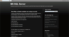 Desktop Screenshot of mssqlserverissues.blogspot.com