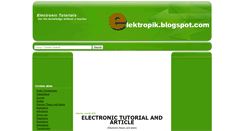 Desktop Screenshot of elektropik.blogspot.com