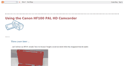 Desktop Screenshot of canon-hf100.blogspot.com