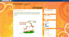 Desktop Screenshot of friendshipletters-tammana.blogspot.com