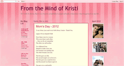 Desktop Screenshot of kristineelemanblog.blogspot.com