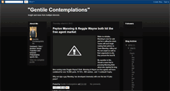 Desktop Screenshot of gentile-contemplations.blogspot.com