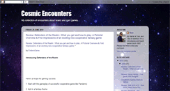 Desktop Screenshot of cosmicencounters.blogspot.com