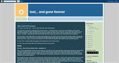 Desktop Screenshot of lost-and-gone-forever.blogspot.com