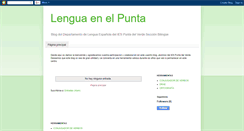Desktop Screenshot of lenguaenelpunta.blogspot.com