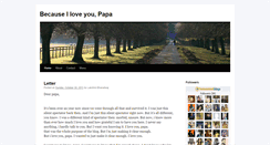 Desktop Screenshot of becauseiloveyoupapa.blogspot.com