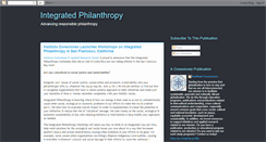 Desktop Screenshot of integratedphilanthropy.blogspot.com