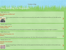 Tablet Screenshot of easyknittingforbeginners.blogspot.com