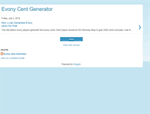 Tablet Screenshot of evonycentgenerator.blogspot.com