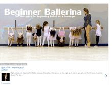 Tablet Screenshot of beginnerballerina.blogspot.com
