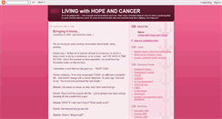 Desktop Screenshot of hopeandcancer.blogspot.com