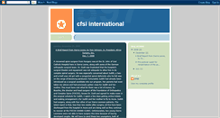 Desktop Screenshot of cfsiinternational.blogspot.com