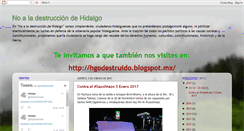 Desktop Screenshot of noaladestrucciondehidalgo.blogspot.com