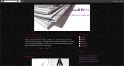 Desktop Screenshot of itsthesmallprint.blogspot.com