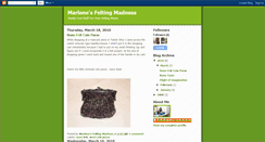 Desktop Screenshot of marlenesfeltingmadness.blogspot.com