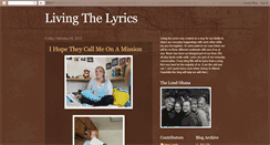 Desktop Screenshot of livingthelyrics.blogspot.com