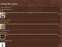 Tablet Screenshot of livingthelyrics.blogspot.com