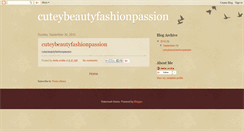 Desktop Screenshot of cuteybeautyfashionpassion.blogspot.com