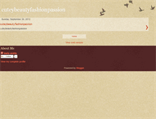 Tablet Screenshot of cuteybeautyfashionpassion.blogspot.com