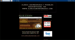 Desktop Screenshot of aldeasabandonadas.blogspot.com