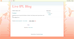 Desktop Screenshot of live-ipl-blog.blogspot.com