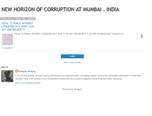 Tablet Screenshot of newhorizonofcorruptionatmumbaiindia.blogspot.com