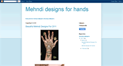 Desktop Screenshot of amehndidesignsforhands.blogspot.com