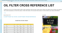 Desktop Screenshot of filterscrossreference.blogspot.com