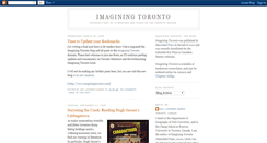 Desktop Screenshot of imaginingtoronto.blogspot.com