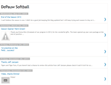 Tablet Screenshot of depauwsoftball.blogspot.com