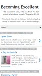 Mobile Screenshot of becomingexcellent.blogspot.com