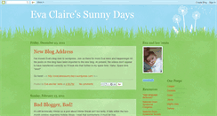 Desktop Screenshot of evaclairessunnydays.blogspot.com