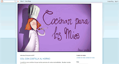 Desktop Screenshot of cocinarparalosmios.blogspot.com