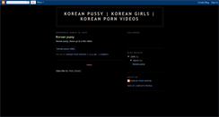 Desktop Screenshot of korean-pussy.blogspot.com